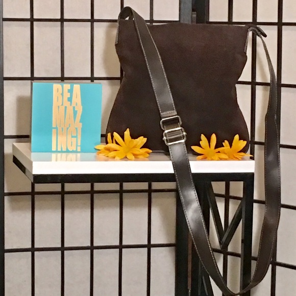 Old Navy Handbags - Old Navy Brown Suede Purse